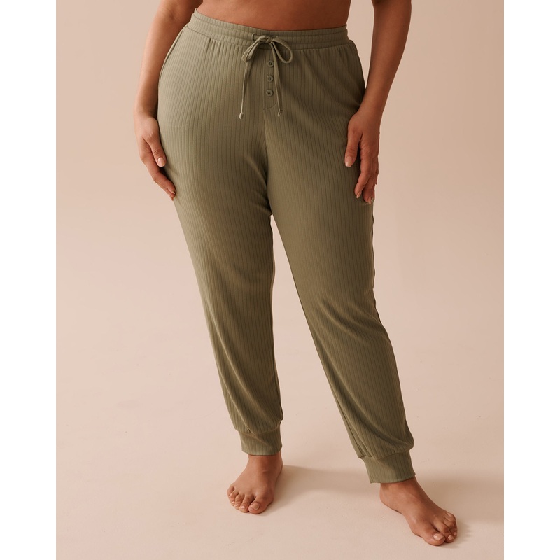 Ribbed Jersey Jogger Pajama Pants