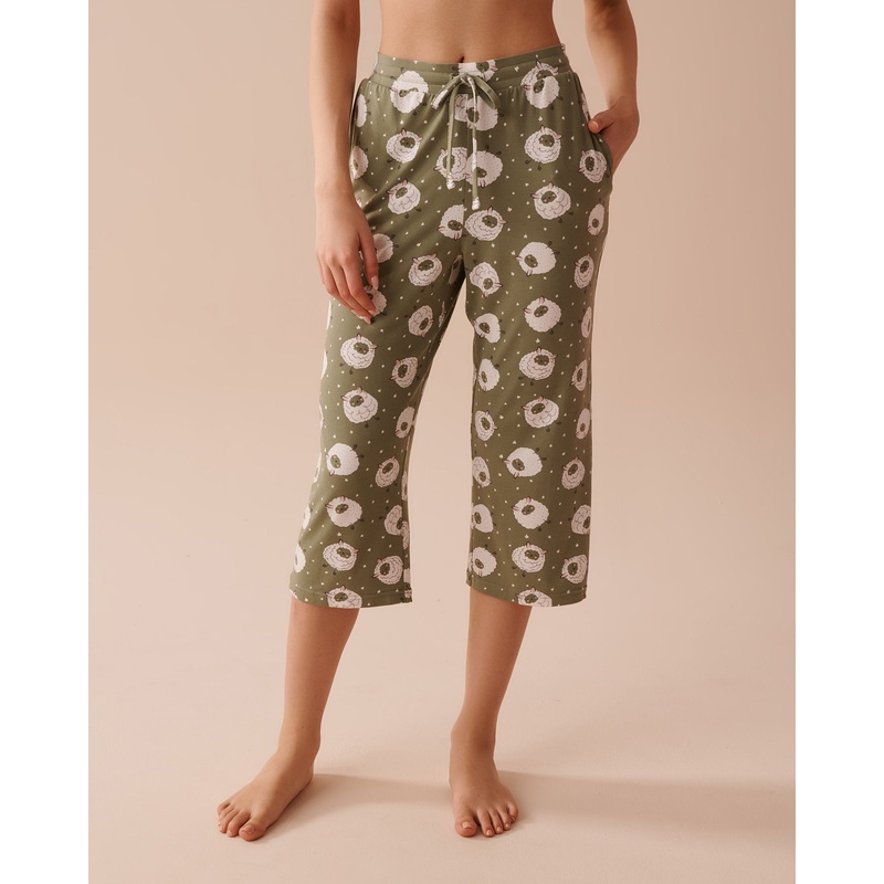Sheep Print Super Soft Capris