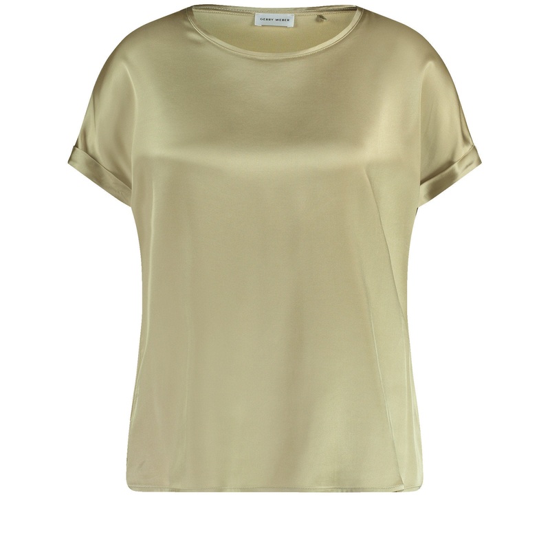 Short Sleeve Top With Fabric Panelling