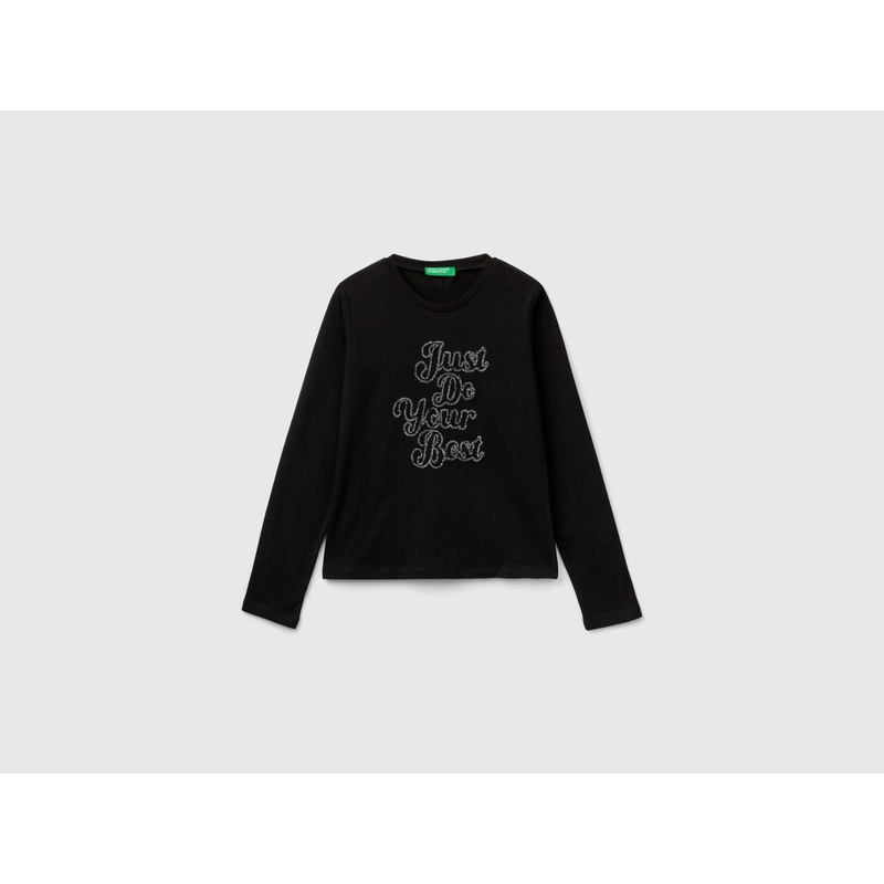 T-Shirt With Lurex Embroidery