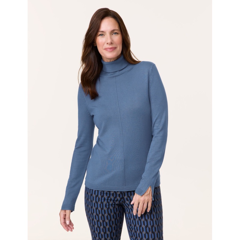 Turtle Neck Pullover With Sleeve Vents