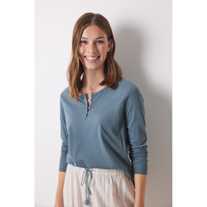 100% Green Cotton Long Sleeve Shirt