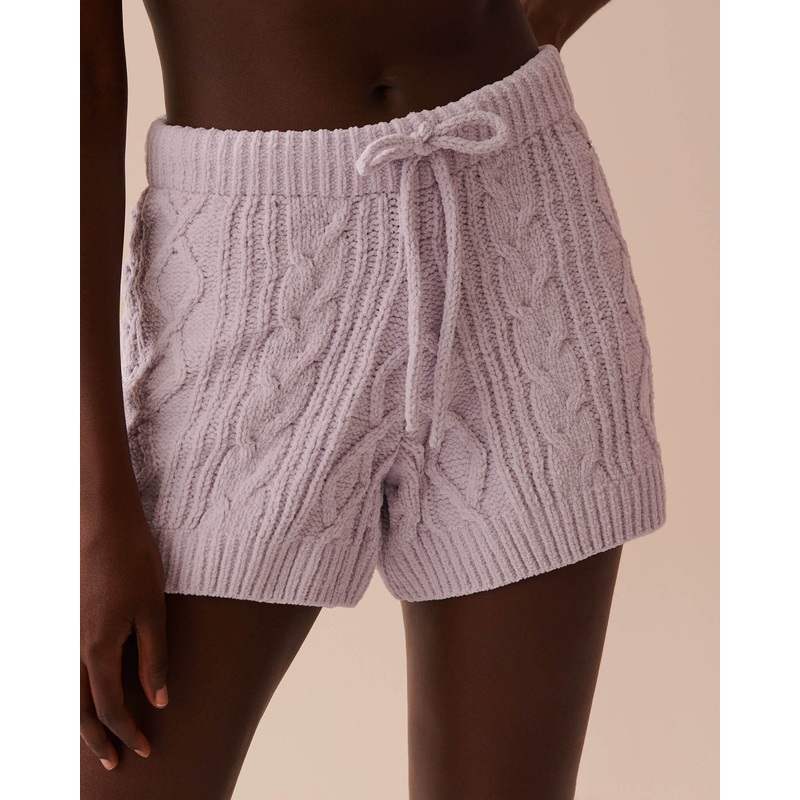 Cable-Knit Chenille Shorts