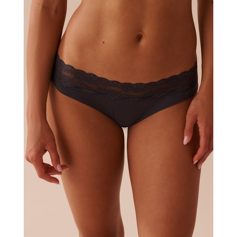 Cotton and Lace Band Cheeky Briefs