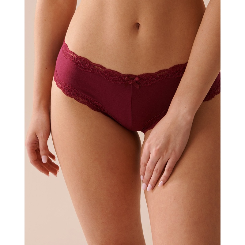Cotton and Lace Cheeky Briefs
