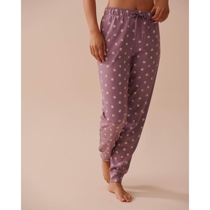 Cupcake Print Cotton Jogger Pajama Pants