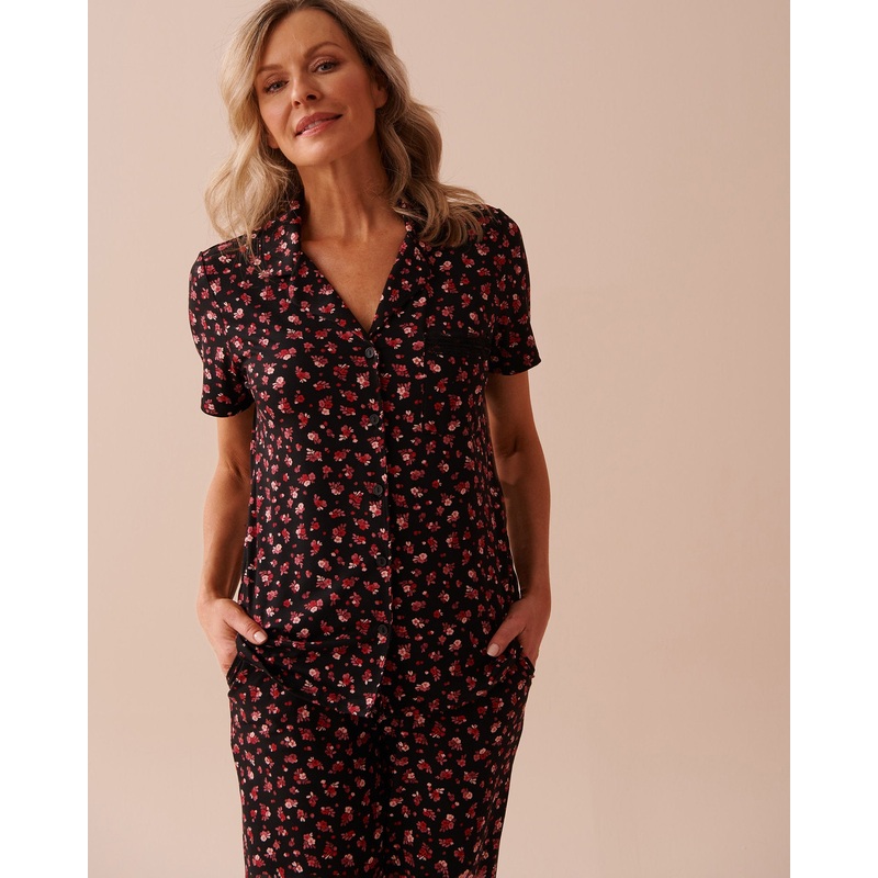 Ditsy Rose Super Soft Button-Down Shirt