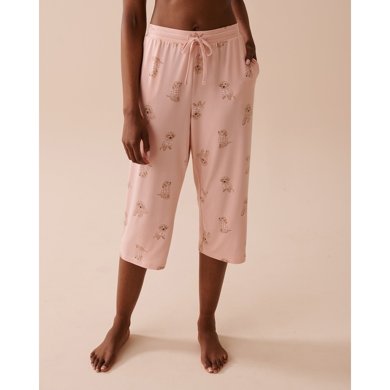 Dog Print Super Soft Capris