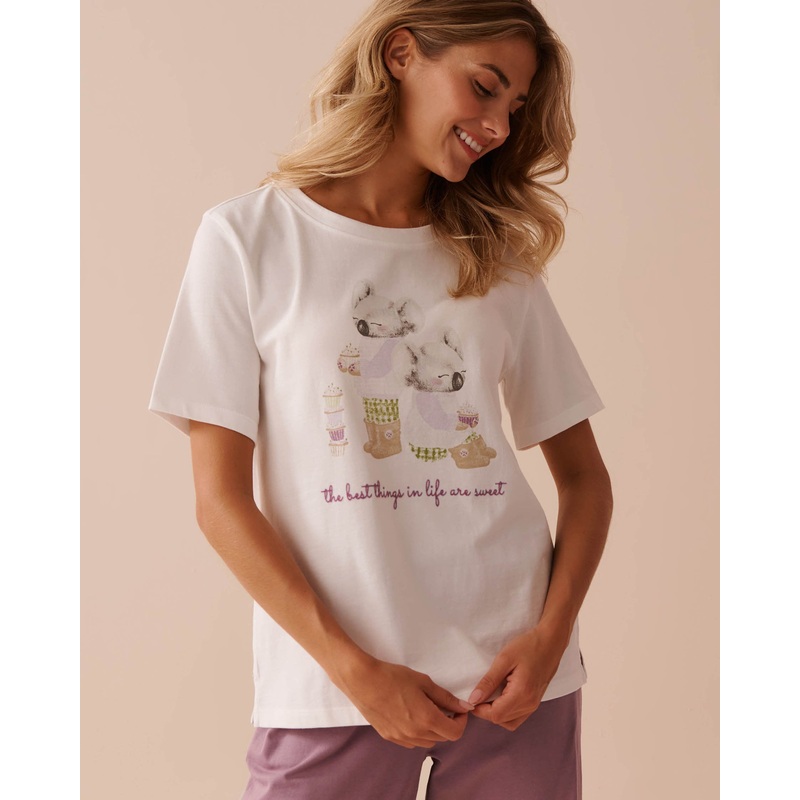 Koala Print Cotton T-Shirt