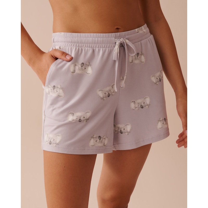 Koala Print Super Soft Pajama Shorts