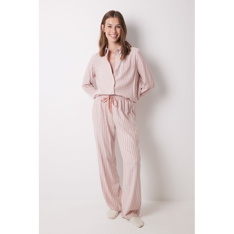 Long T-Sister Pajama Flannel Orange