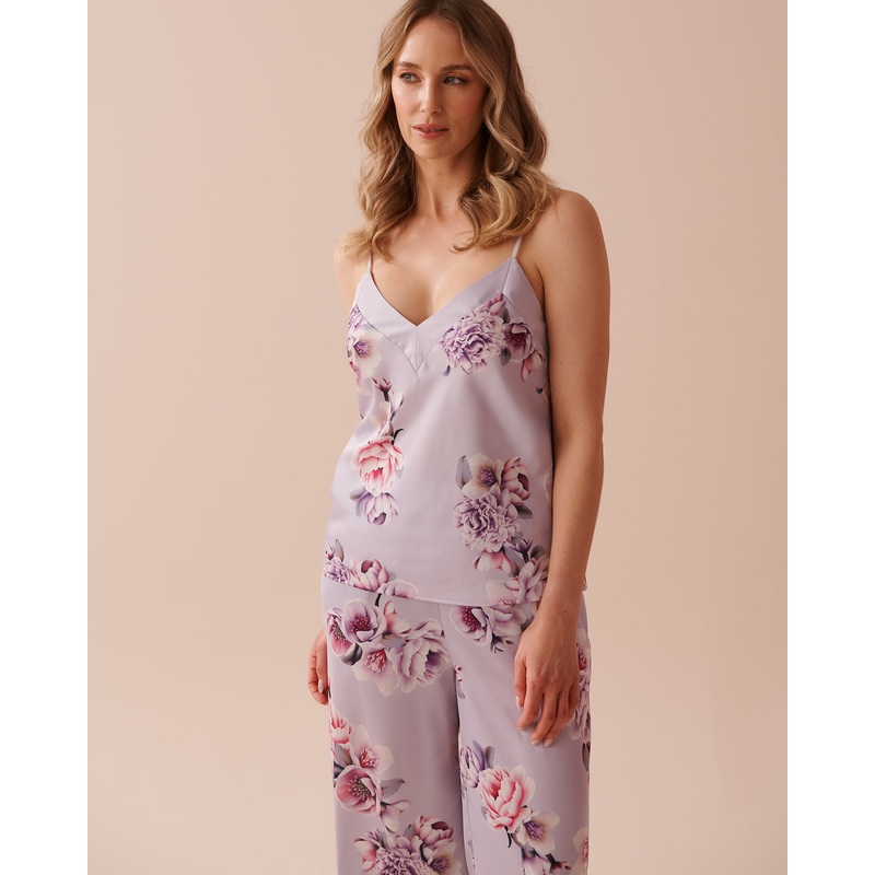 LUXURY EDITION Victorian Floral Satin Cami