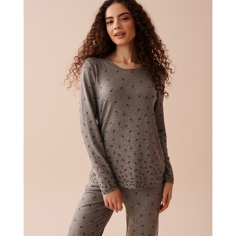 Rose Print Long Sleeve Shirt