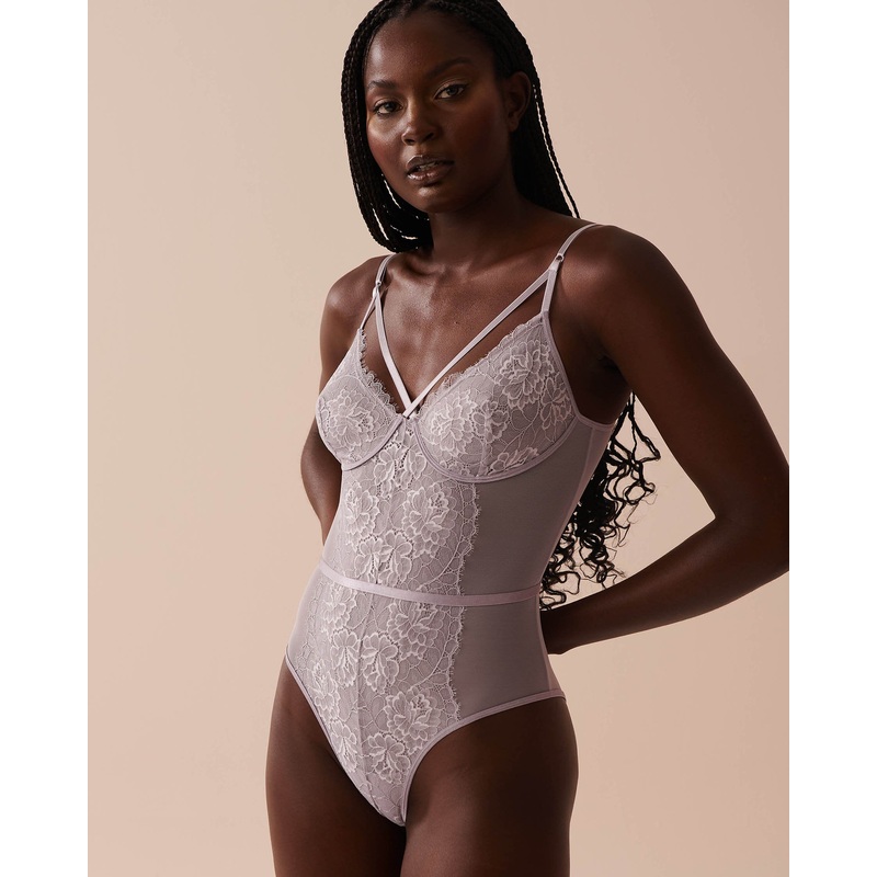 Strappy Lace and Mesh Teddy