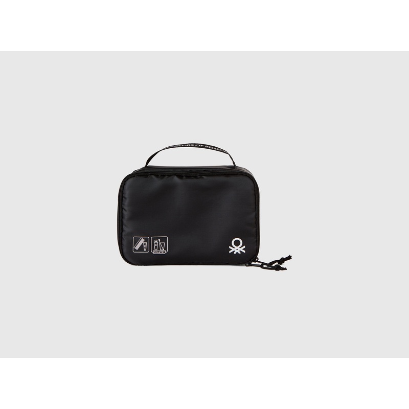 Black Travel Toiletry Bag with Hook