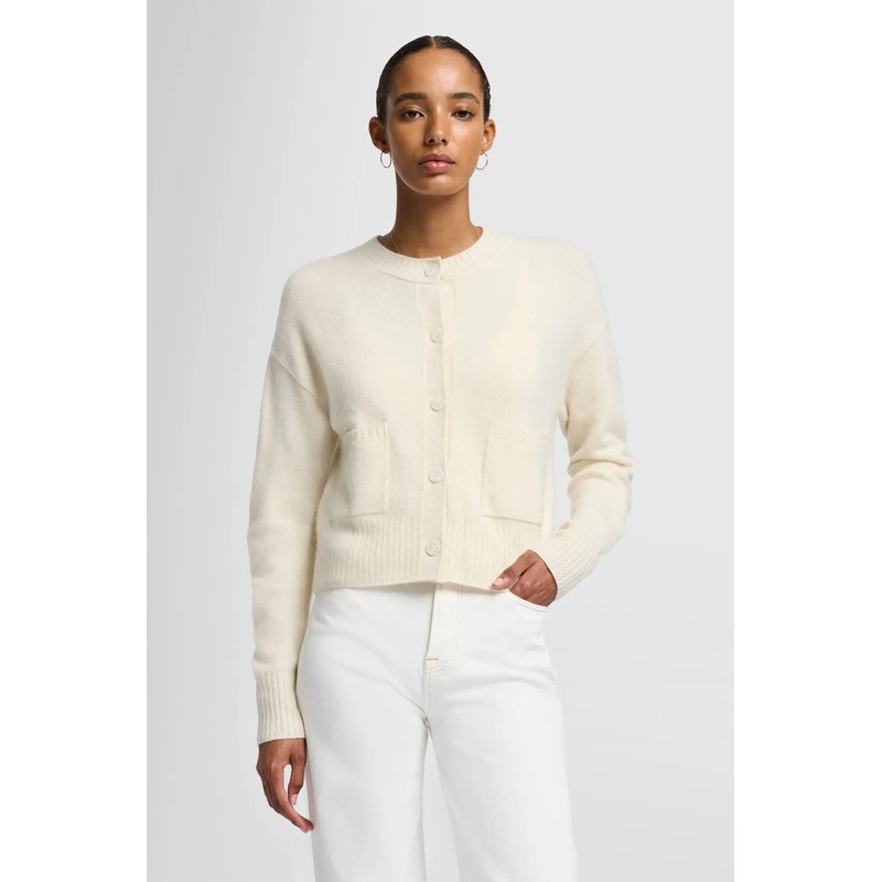 Classic Cardigan Cashmere Blend Milk