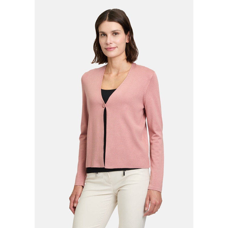 Fine Knit Cardigan with V-Neck