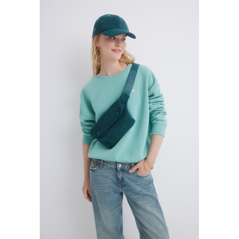 Green Corrugated Corduroy