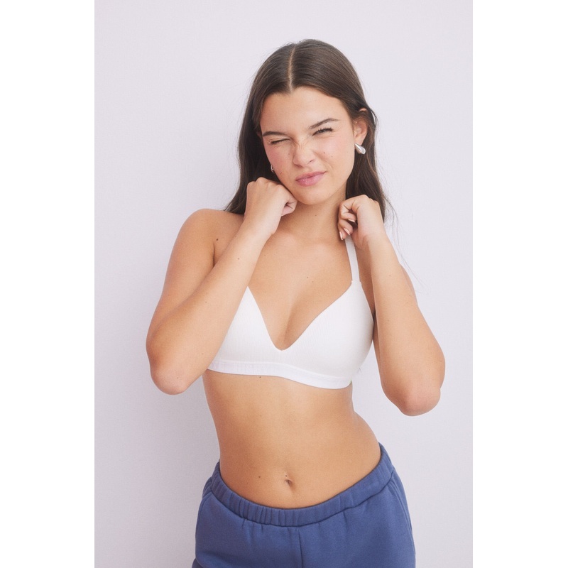 Ivory Triangular Bra Fixed Cups