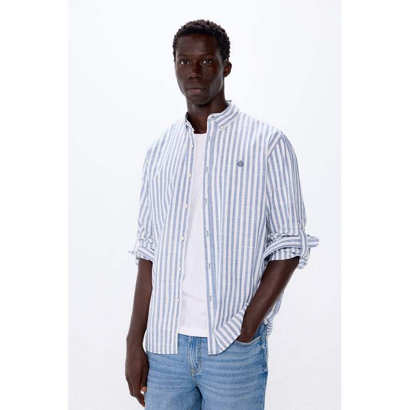 Light Fabric Shirt with Stripes