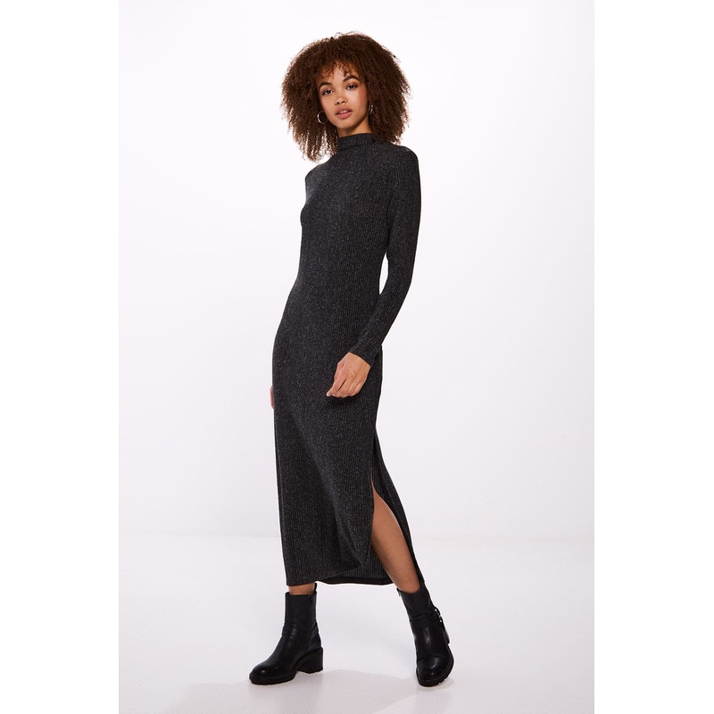 Midi Neck Perkins Dress