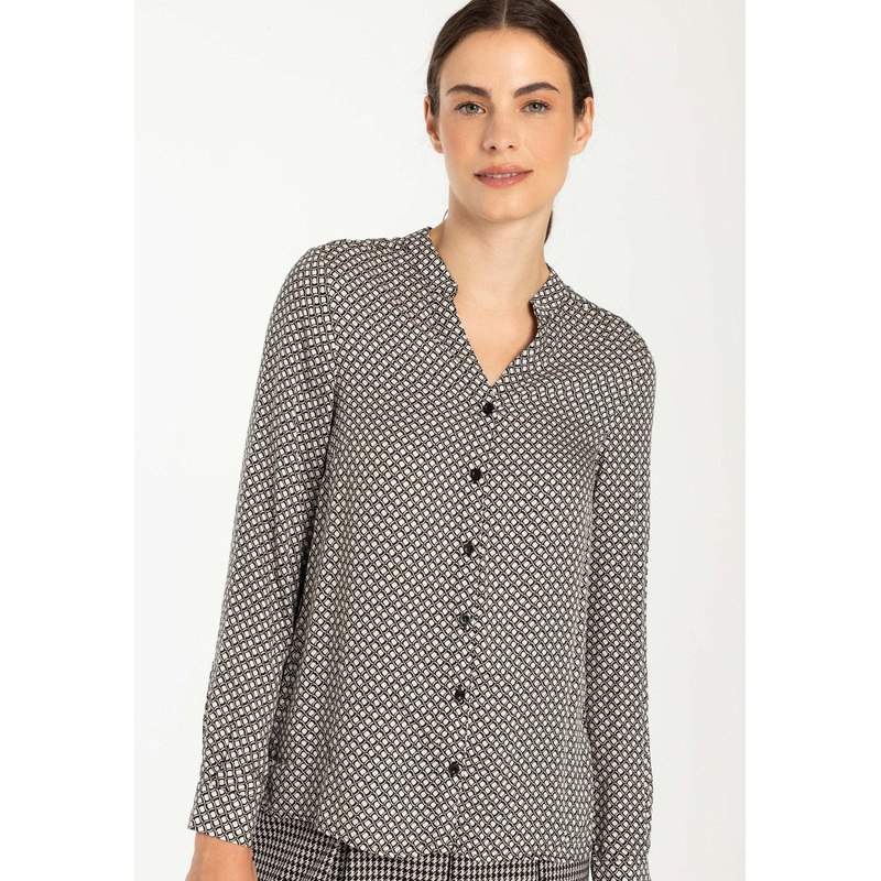 Minimal Print Viscose Blouse