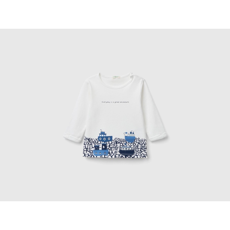 Sweater in Cotton with Print
