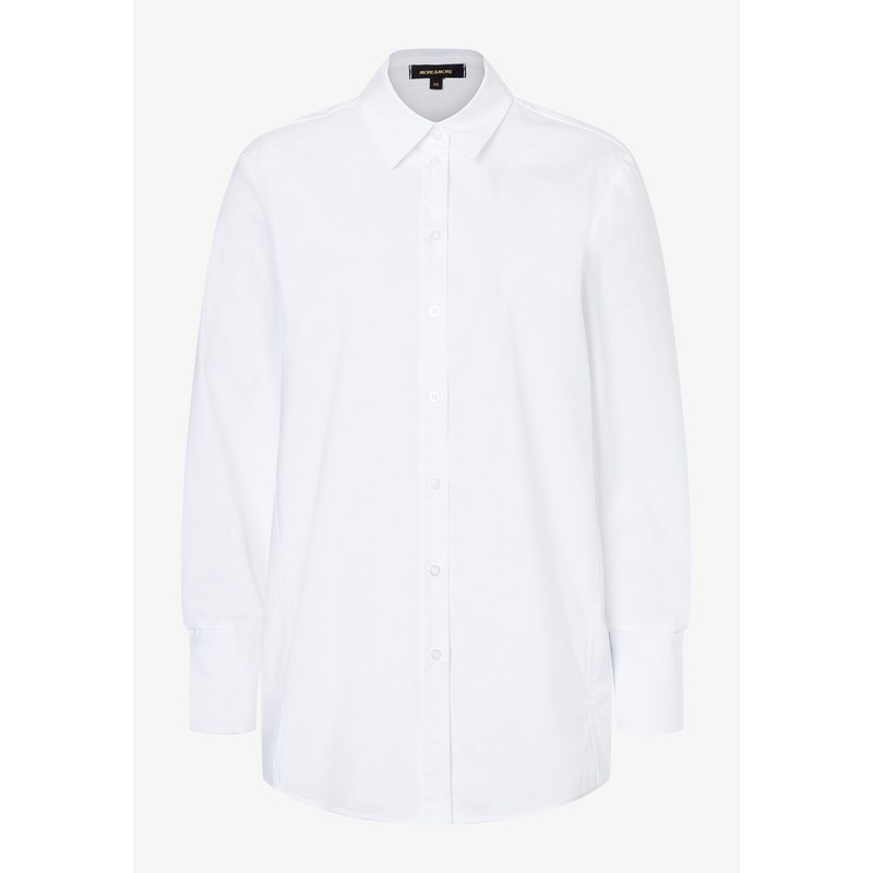 White Wide Shirt Blouse