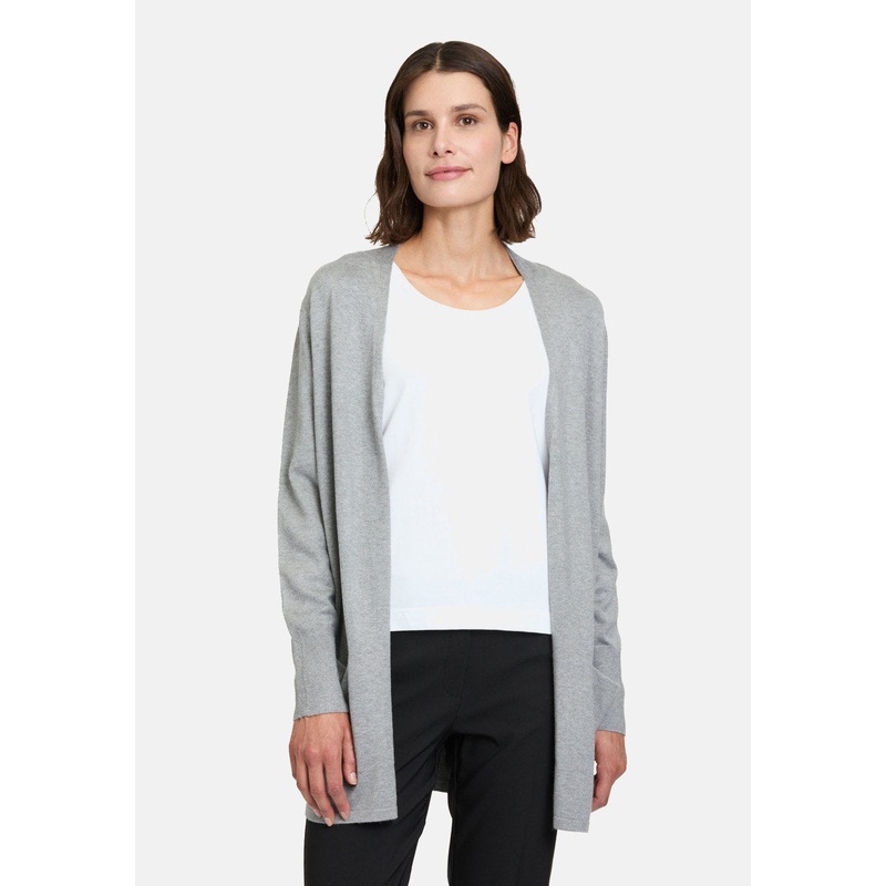 Fine Knit Cardigan with Lurex Edges