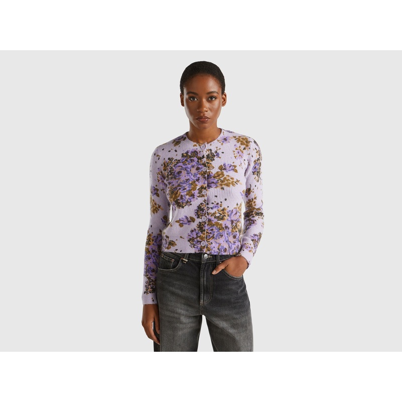 Floral Cardigan in Recycled Yarn