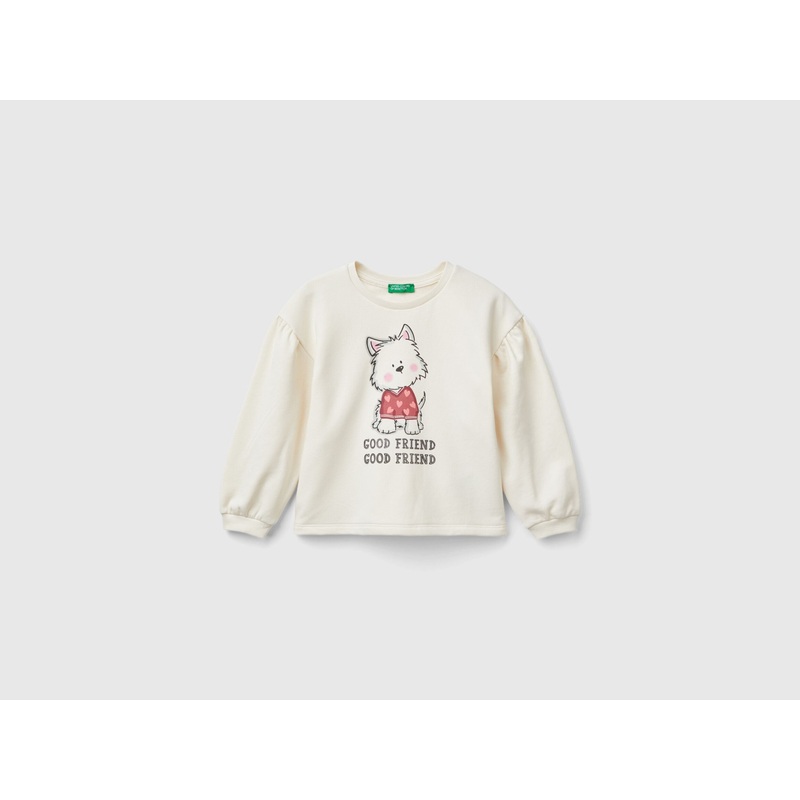 Hoodie with Glittery Print
