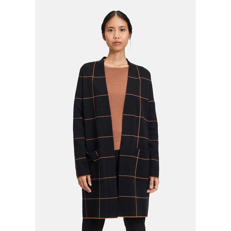 Knitted Coat Checked