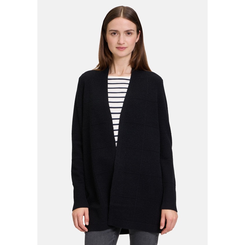 Long Knit Jacket with Structure