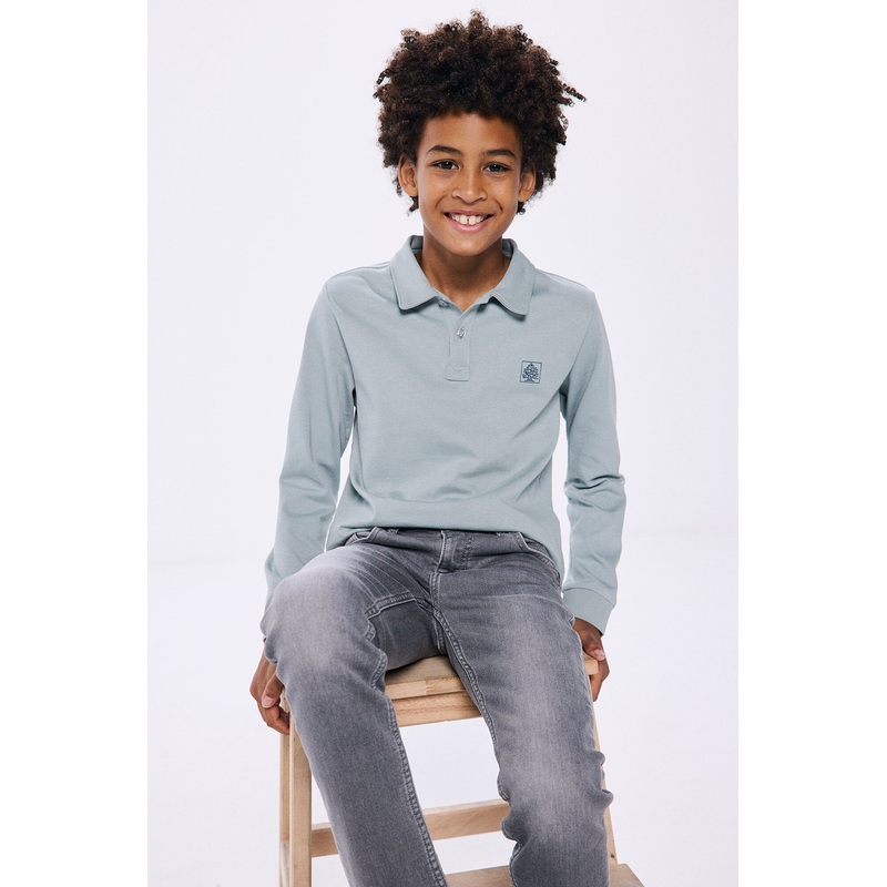 Long Sleeve Boy Polo Shirt