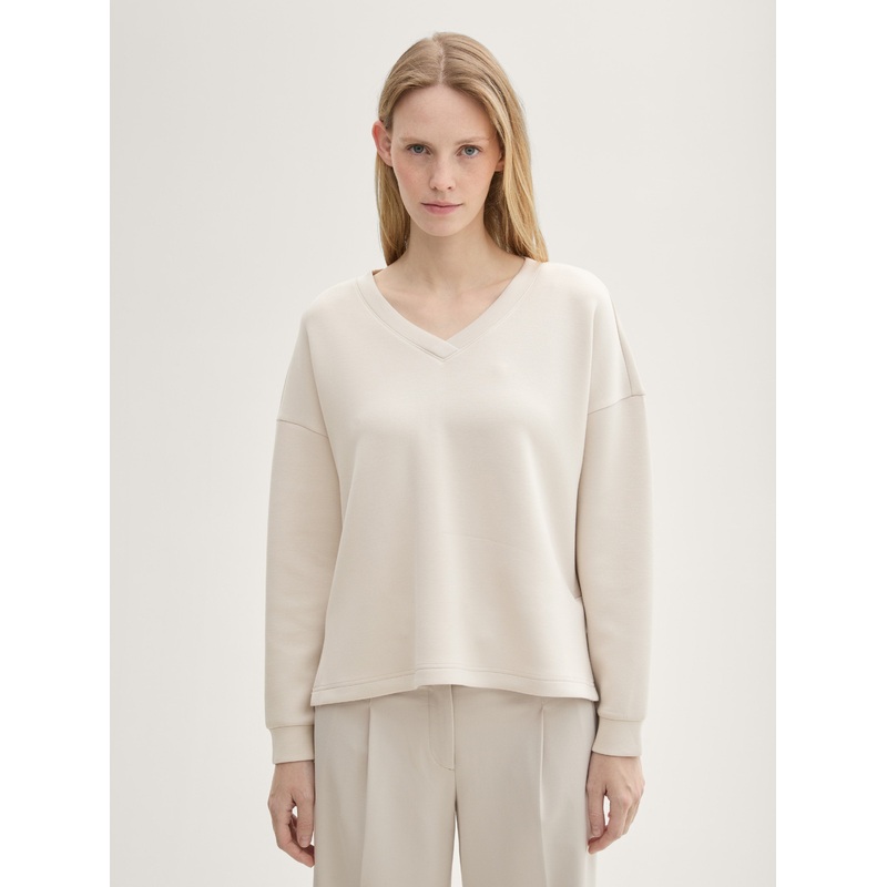 Scuba Sweatshirt with V-Neck