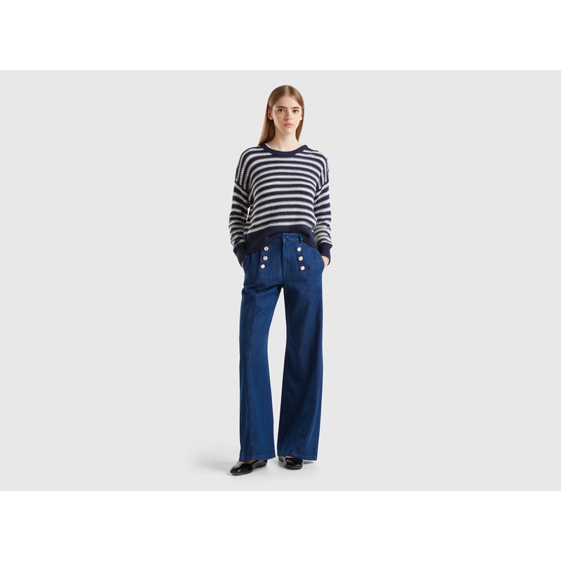 Wide Fit Jeans in Viscose Blend