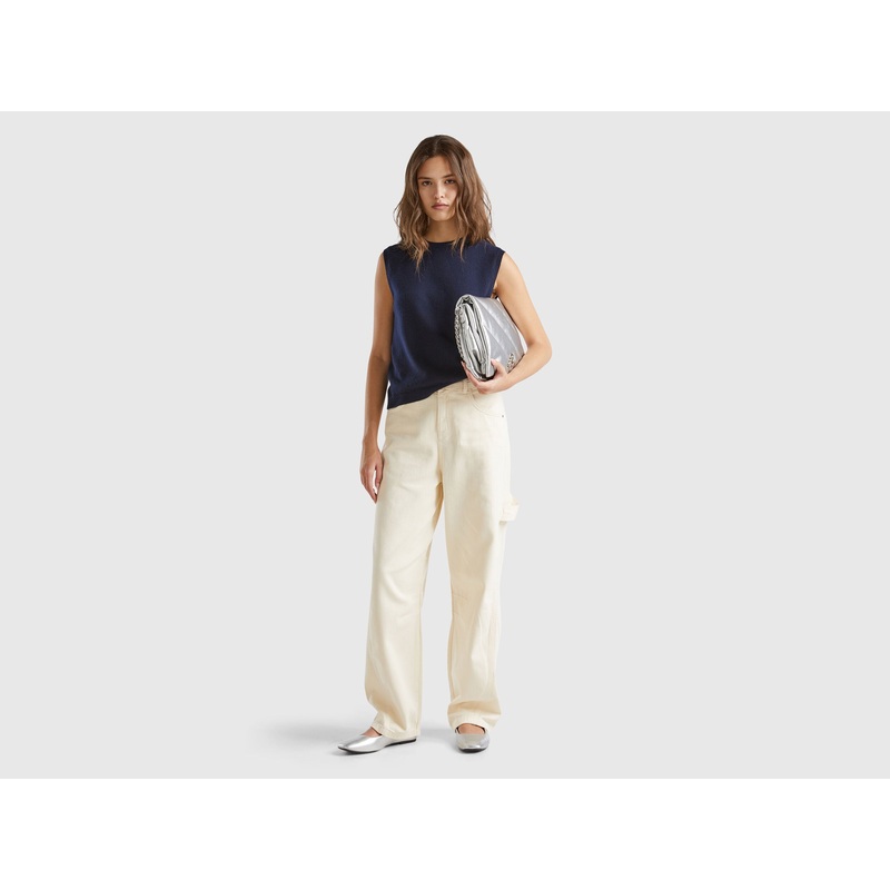 Wide Leg Jeans in White