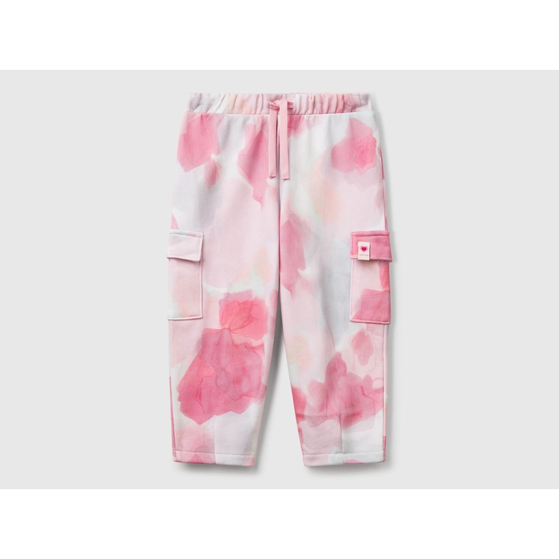 Cargo Trousers with Pattern Print