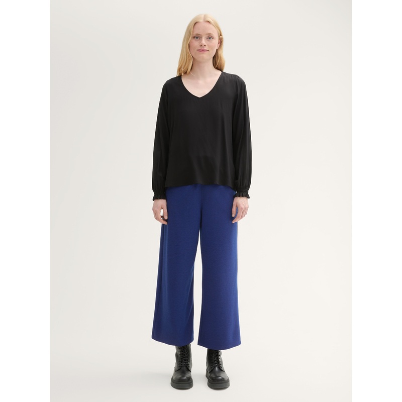 High-Waist Paperbag Culotte Trousers