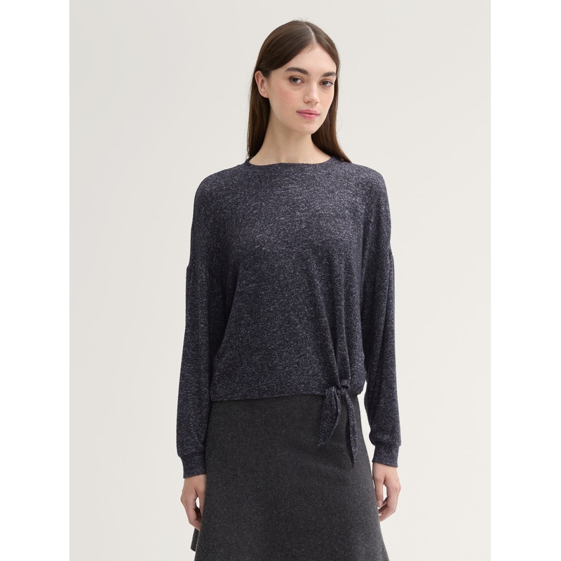 Long-Sleeved Shirt with Knot Details