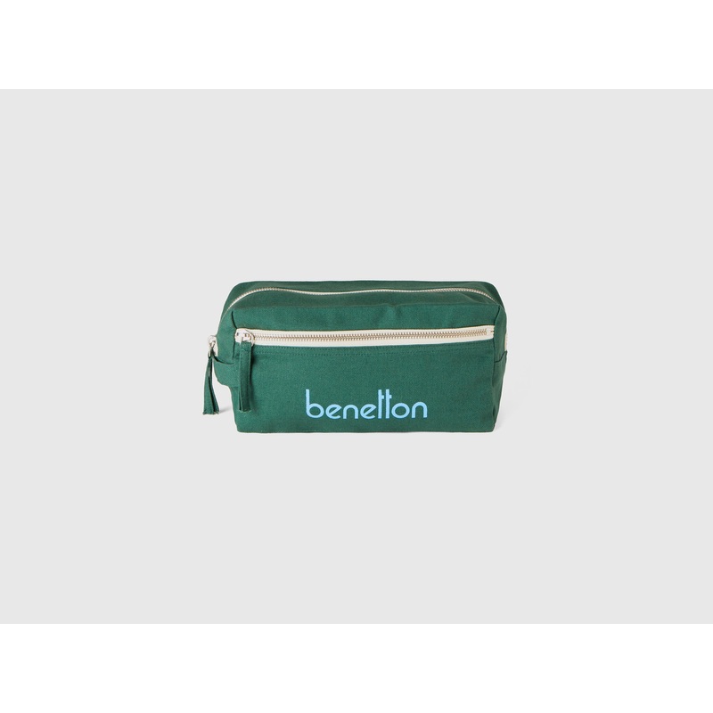 Military Green Beauty Case in Pure Cotton