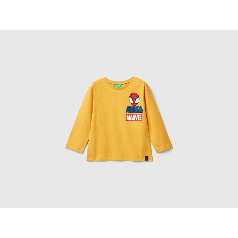 Ochre Yellow Marvel Spiderman T-Shirt