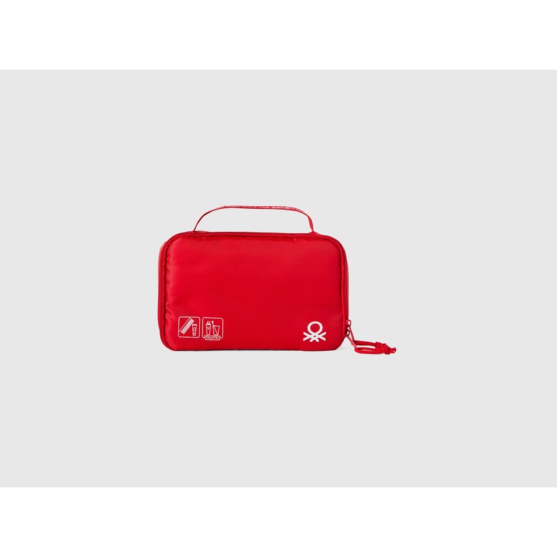 Red Travel Toiletry Bag with Hook