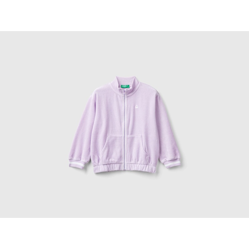 Sweatshirt in Chenille with Zip