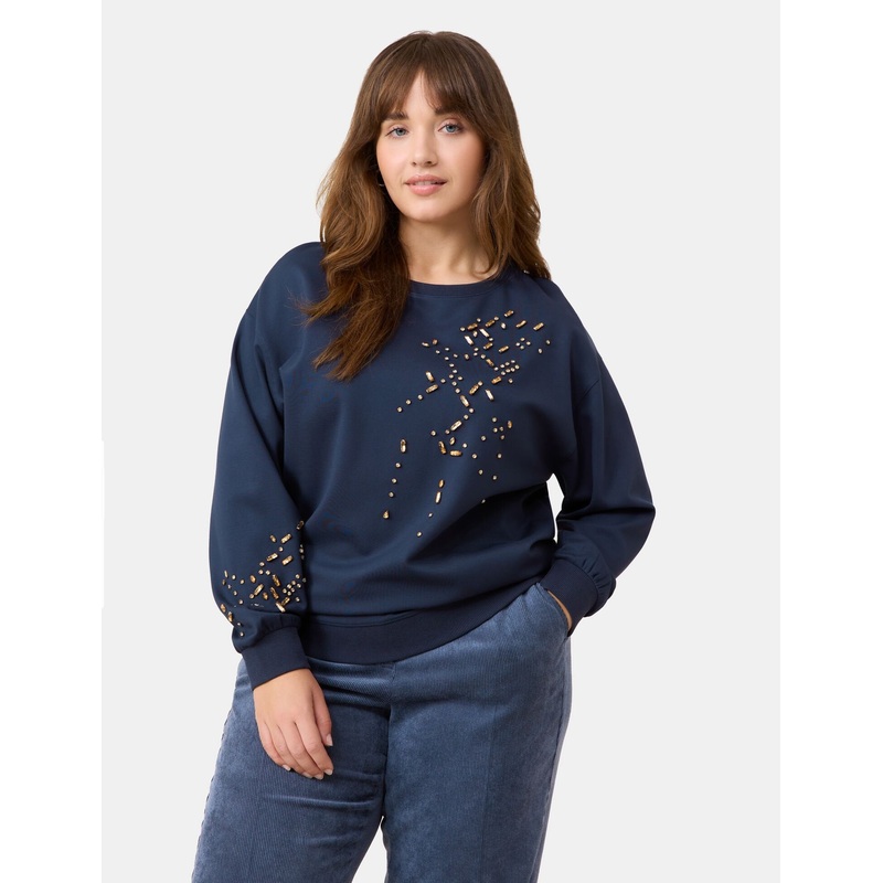 Sweatshirt with Rhinestones