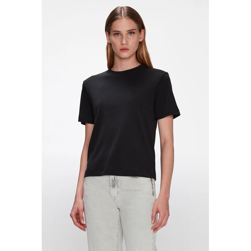 Workweek Crew Neck Cotton Black