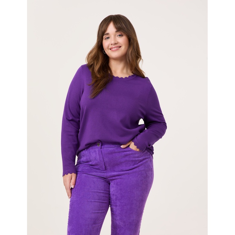 Basic Jumper with Wavy Edges