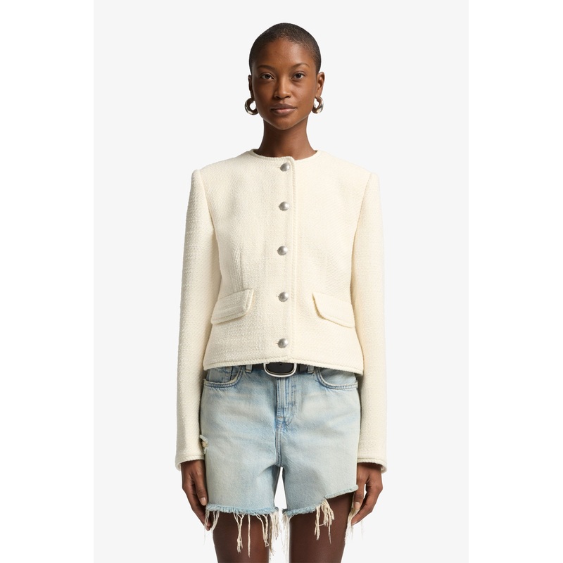 Boucle Jacket Cotton Boucle Ivory