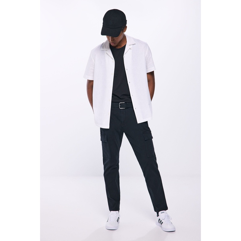Cargo Trousers Slim Fit in Cotton Fabric