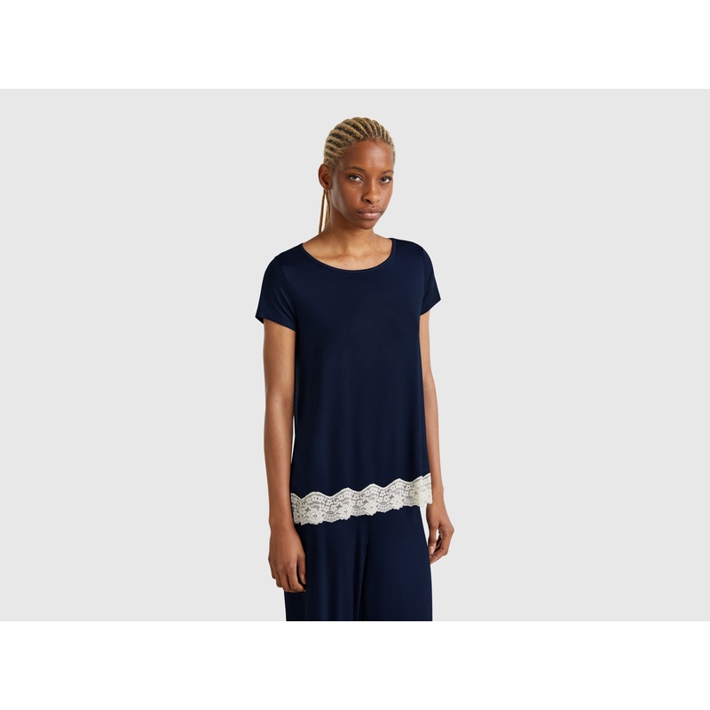 Flowy Top with Lace Edge